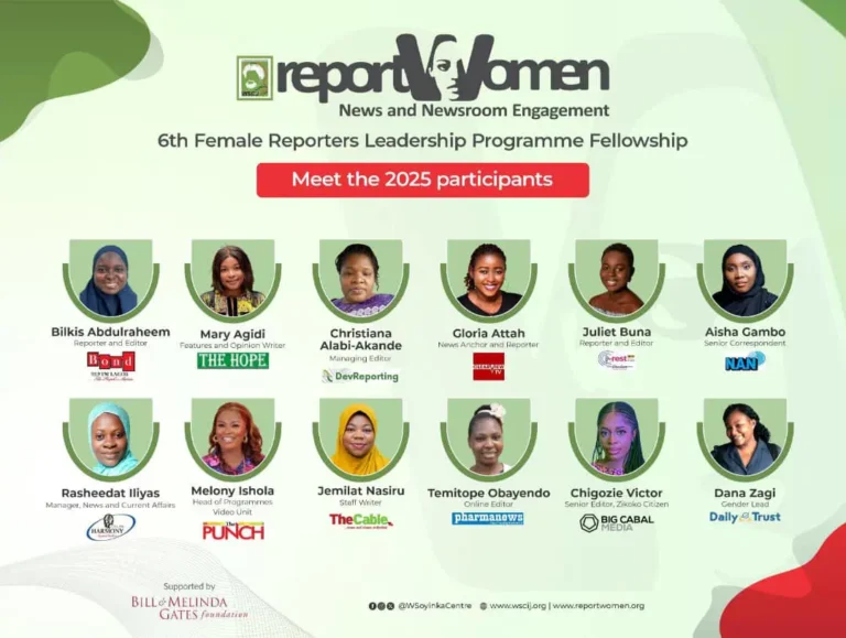 The women shortlisted for the FRLP Fellowship by WSCIJ