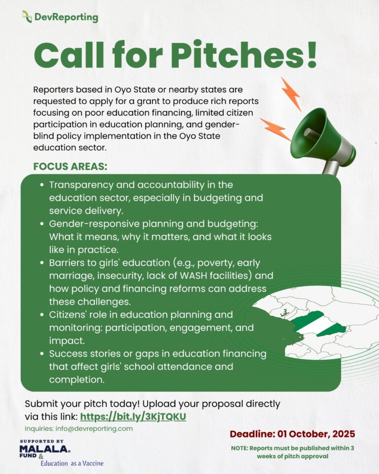 DevReporting seeks pitches on education financing, gender-based policies in Oyo 